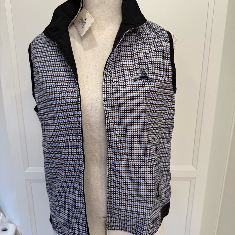 Women’s Black/Blue/White Congressional Country Club Houndstooth Golf Vest